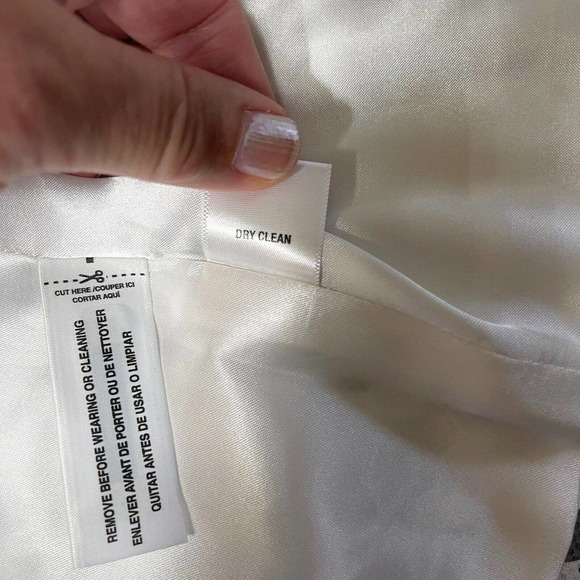 Laura Ashley Blazer Jacket size Petite Medium Animal Print Black White EUC - Picture 10 of 10